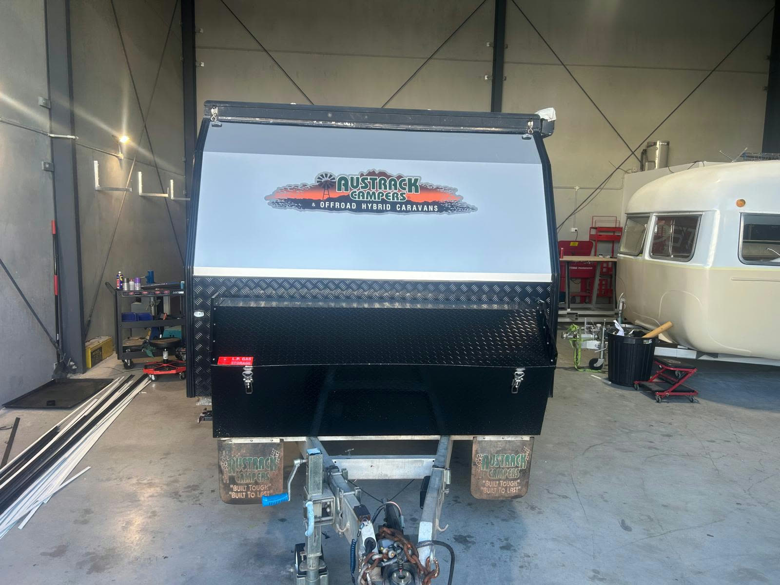 Completed Austrack camper trailer service and safety check by G&S Caravan Services in Port Stephens